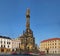 View of the Upper Square in the czech city Olomouc dominated by the Holy Trinity Column enlisted in the Unseco world heritage list