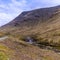 A view upstream of the River Etive at the scenic viewpoint in Glen Etive, Scotland