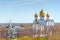 View urban architecture of Yaroslavl from above