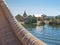 View of the Uros floating reed islands, Lake Titicaca, Puno Region, Peru