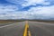 View of the US route 50 known as the Loneliest Road in America in the State of Nevada