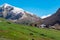 View of the Ushguli village at the foot of Mt. Shkhara