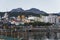 View of Ushuaia and port with Martial Mountain Range