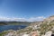 View of Ust-Anga Bay from the mountain. Lake Baikal