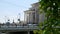 View of the Vakhitov monument in the center of Kazan near the channel in summer day against blue sky. Stock footage