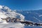 View of the Val Thorens ski resort of Three Valleys, France