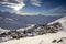 View of the Val Thorens ski resort of Three Valleys, France. Mountains covered with snow