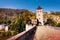 View from Valentre bridge in Cahor over Lot