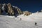 View of the vallee blanche on mont blanc