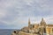 View on the Valletta city with its historic cityscape and sea and the St. Pauls Cathedral