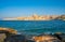 View on Valletta with its architecture cathedral from the sea