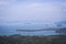 View of the valley and the Andaman Sea, islands and mountains from the viewpoint, Krabi, Thailand