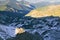 View at valley from Dumbier mountain in Low Tatras