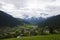 view of valley in Gailtal Alps on a cloudy day