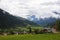 view of valley in Gailtal Alps on a cloudy day