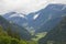 view of valley in Gailtal Alps on a cloudy day