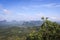 View of the valley and the mountains from the viewpoint, Krabi, Thailand
