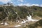 The view of valley near the middle station of Gletscherjet cable car, Kaprun