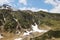 The view of valley near the middle station of Gletscherjet cable car, Kaprun