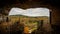 View on a valley in Perigord from a cave