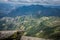 View of the valley in Sequoia National Park in California