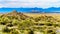 View of the Valley of the Sun and the rugged rocky mountains in the McDowell Mountain Range viewed from th