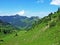 View of the Valorschtal alpine valley and of the peaks of the Liechtenstein Alps - Steg, Liechtenstein