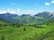 View of the Valorschtal alpine valley and of the peaks of the Liechtenstein Alps - Steg, Liechtenstein