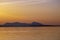View of vancouver Island and Gulf islands at sunset time, BC, Ca