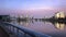 View of Vancouver at sunset. Falls Creek Quay in the Purple Rays of the Setting Sun