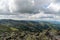 View from Varful Retezat mountain peak in Retezat mountains in Romania