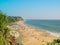 View of Varkala beach from cliff. Varkala beach - one of finest India beaches.