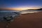View of the Vau Beach Praia do Vau at sunset in Portimao, Algarve, Portugal