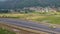 View of vehicles on a road in Thimphu in Bhutan