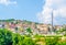 View of Veliko Tarnovo town dominated by the asenevtsi monument, Bulgaria