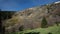 View of Velky Kotel valley in summer Jeseniky mountains, Czech Republic. Hillside with prominent rock formations