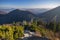 View from Velky Rozsutec mountain at Mala Fatra during autumn