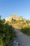 View of the Venetian castle of Palaiochora in Kythira island in Greece