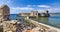 View of the Venetian fort castle at Methoni