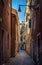 View of the Venetian houses on street. Venice, Italy.