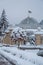 View of the Verkhovna Rada in winter, Kyiv