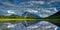 View of the Vermillion lake and mountains