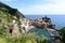 View of Vernazza harbor in Italy