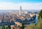 View of Verona city with Ponte Pietra and the river Adige at sunny morning, Italy