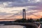 View on Verrazano Bridge from the Boardwalk in Benosonhurst