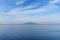 View of Vesuvio volcano with beautiful blue sky in the evening,