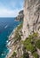 View of Via Krupp pathway and the coastline from the Gardens of Augustus Giardini di Augusto on the island of Capri, Italy.