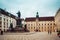 ]View of Vienna Hofburg Imperial Palace at courtyard with monument Kaiser Franz I, Vienna,