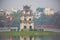 View of Vietnam capital city, Hanoi with traditional vietnamese architecture