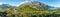 View from the viewing point in Austnesfjorden rest area, Lofoten, Norway. Panorama